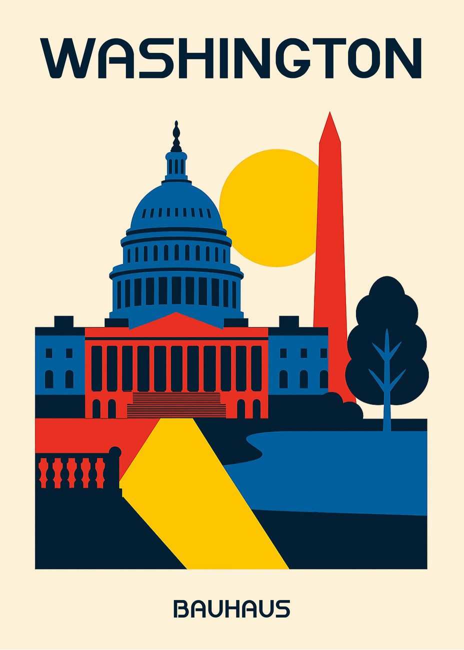 Cuadro Washington Poster Bauhaus