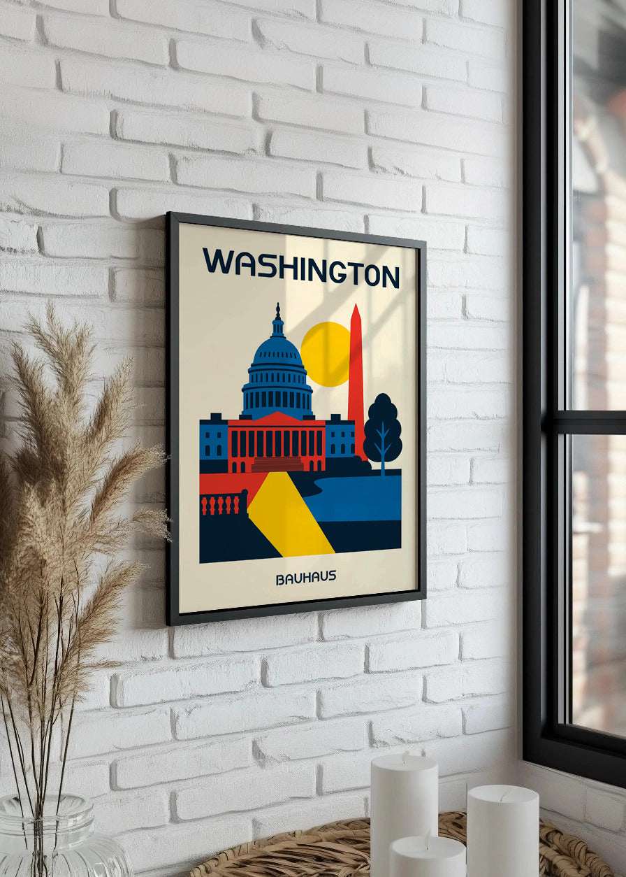 Cuadro Washington Poster Bauhaus