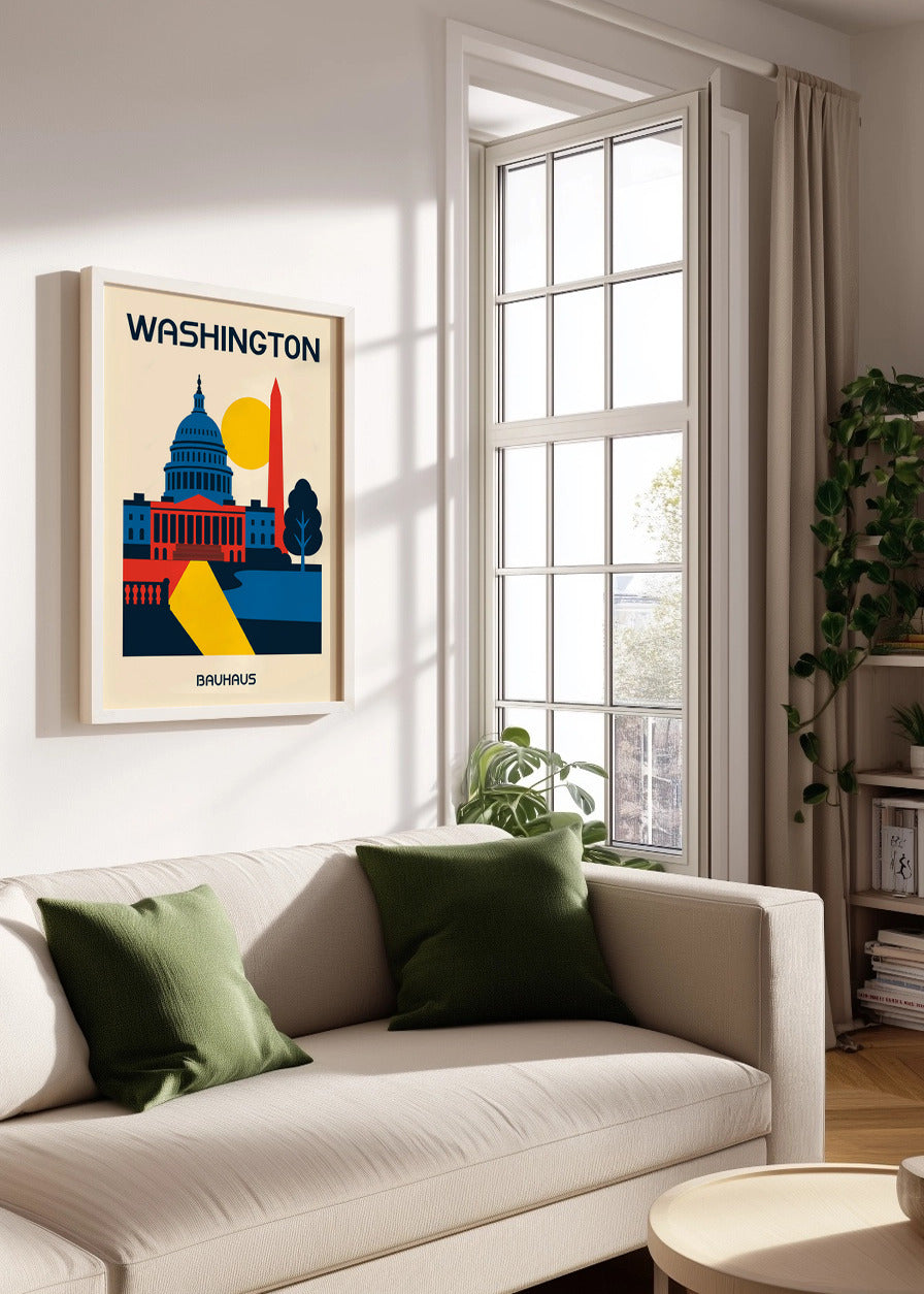 Cuadro Washington Poster Bauhaus