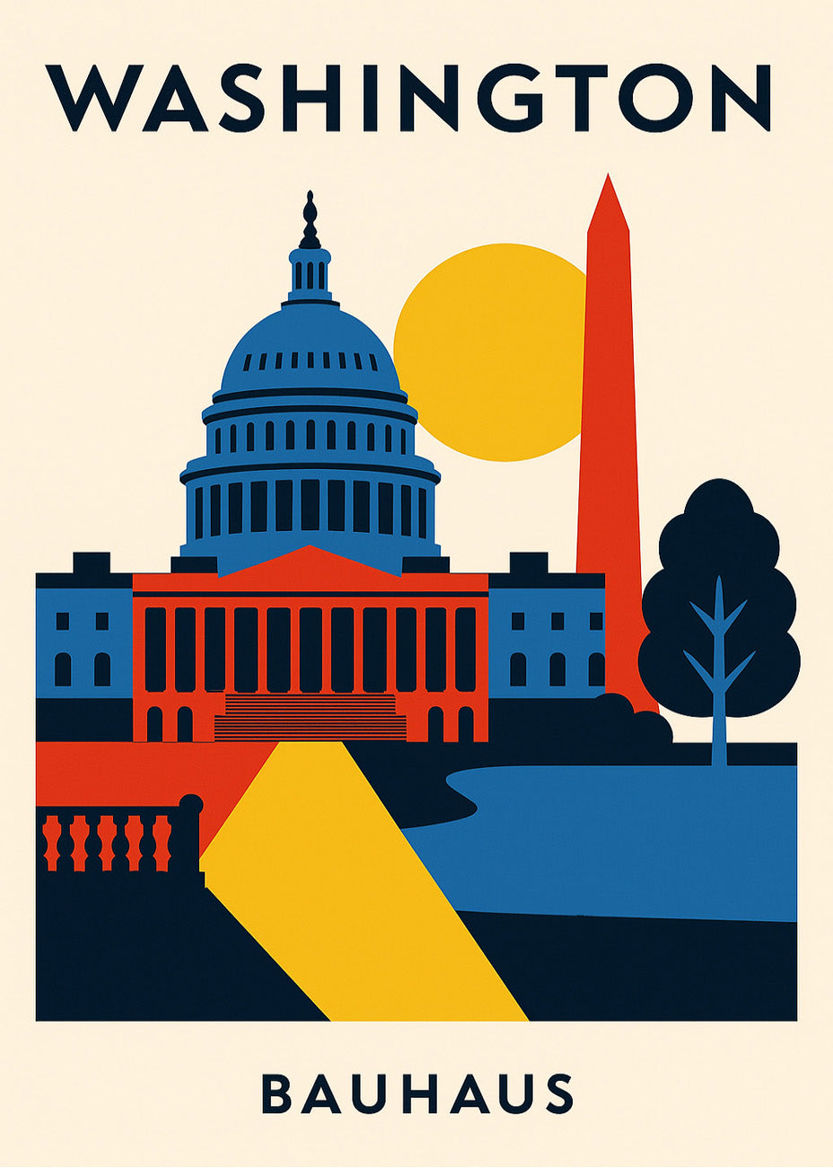 Cuadro Washington Poster Bauhaus