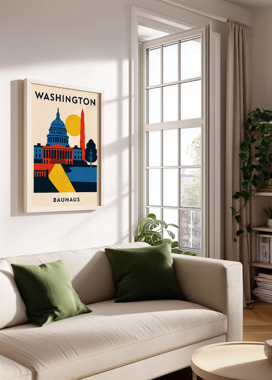 Cuadro Washington Poster Bauhaus