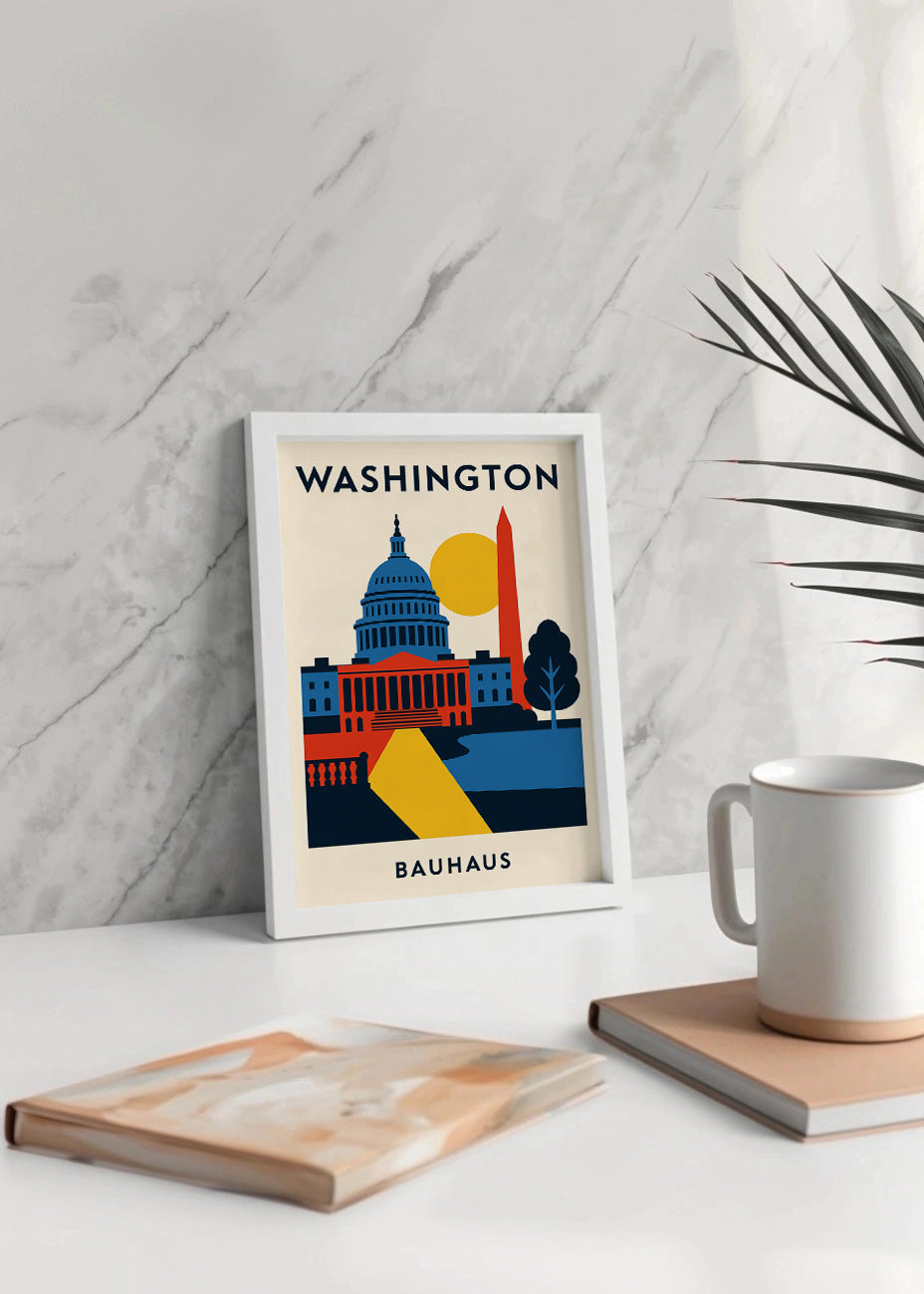 Cuadro Washington Poster Bauhaus