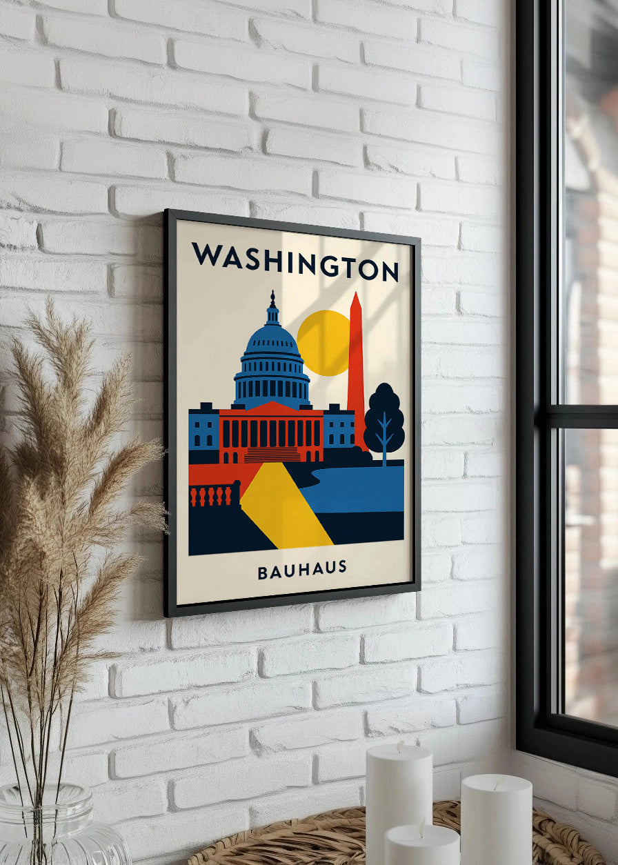 Cuadro Washington Poster Bauhaus