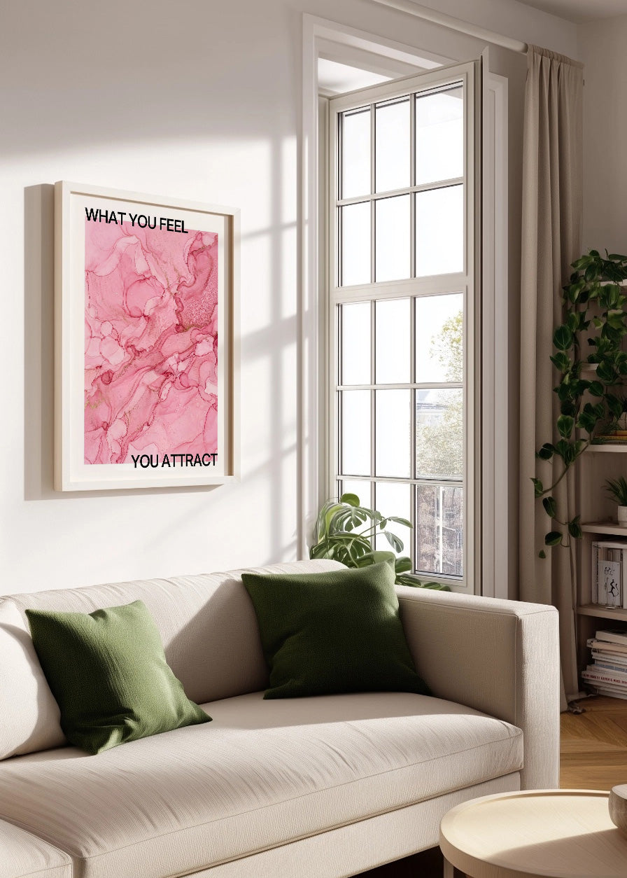 Cuadro What you feel you attract - Aura poster