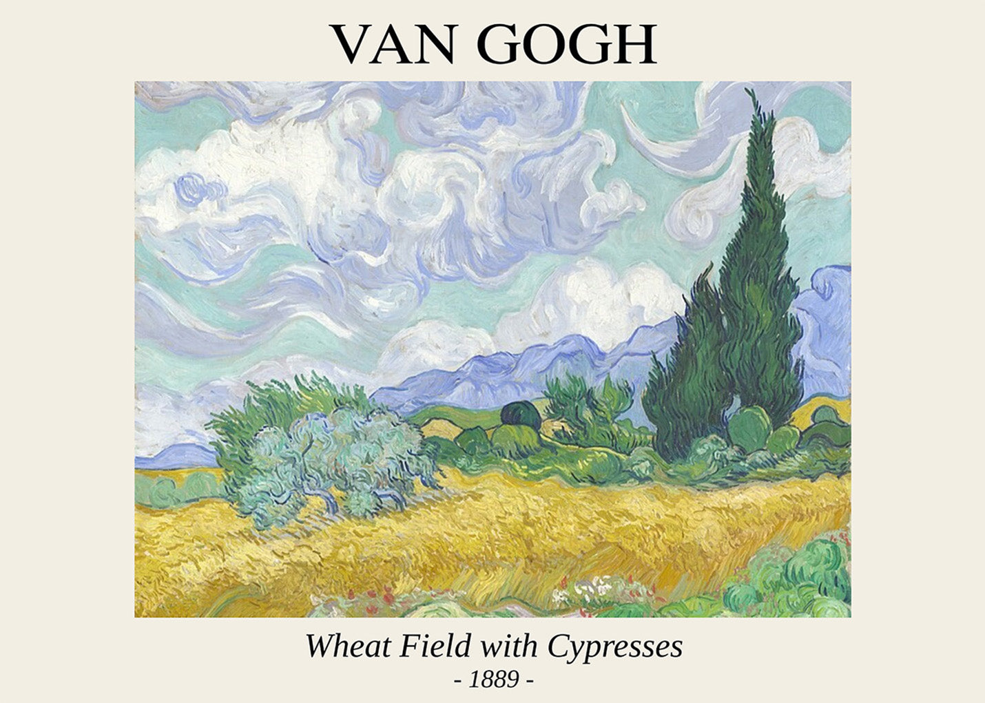 Champ de blé avec cyprès (Van Gogh)