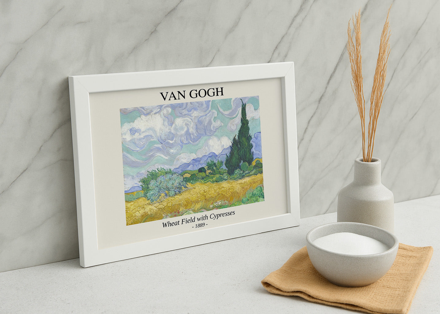 Champ de blé avec cyprès (Van Gogh)