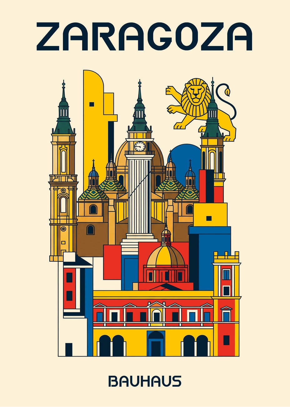 Cuadro Zaragoza Poster Bauhaus