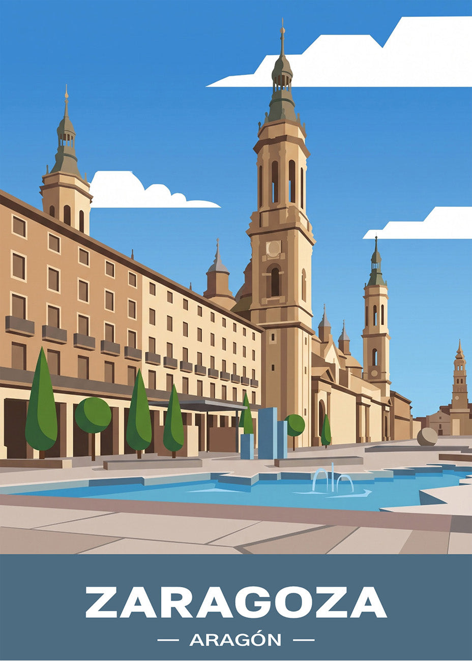 Cuadro Zaragoza capital de Aragón - Flat