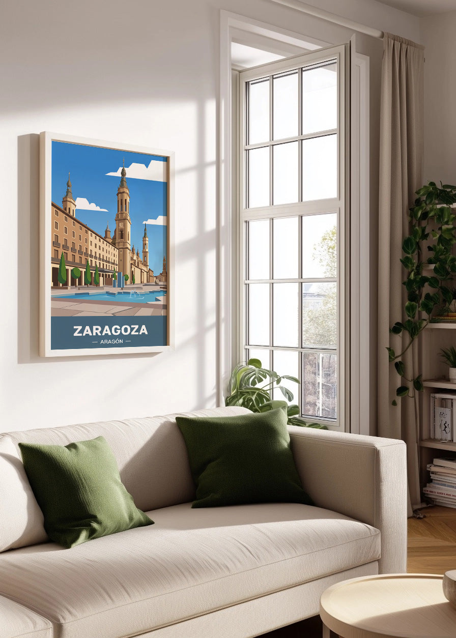 Cuadro Zaragoza capital de Aragón - Flat
