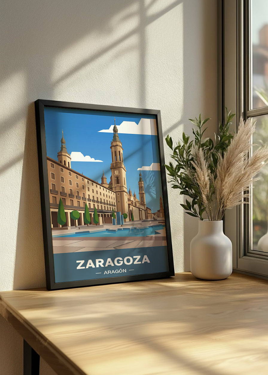 Cuadro Zaragoza capital de Aragón - Flat