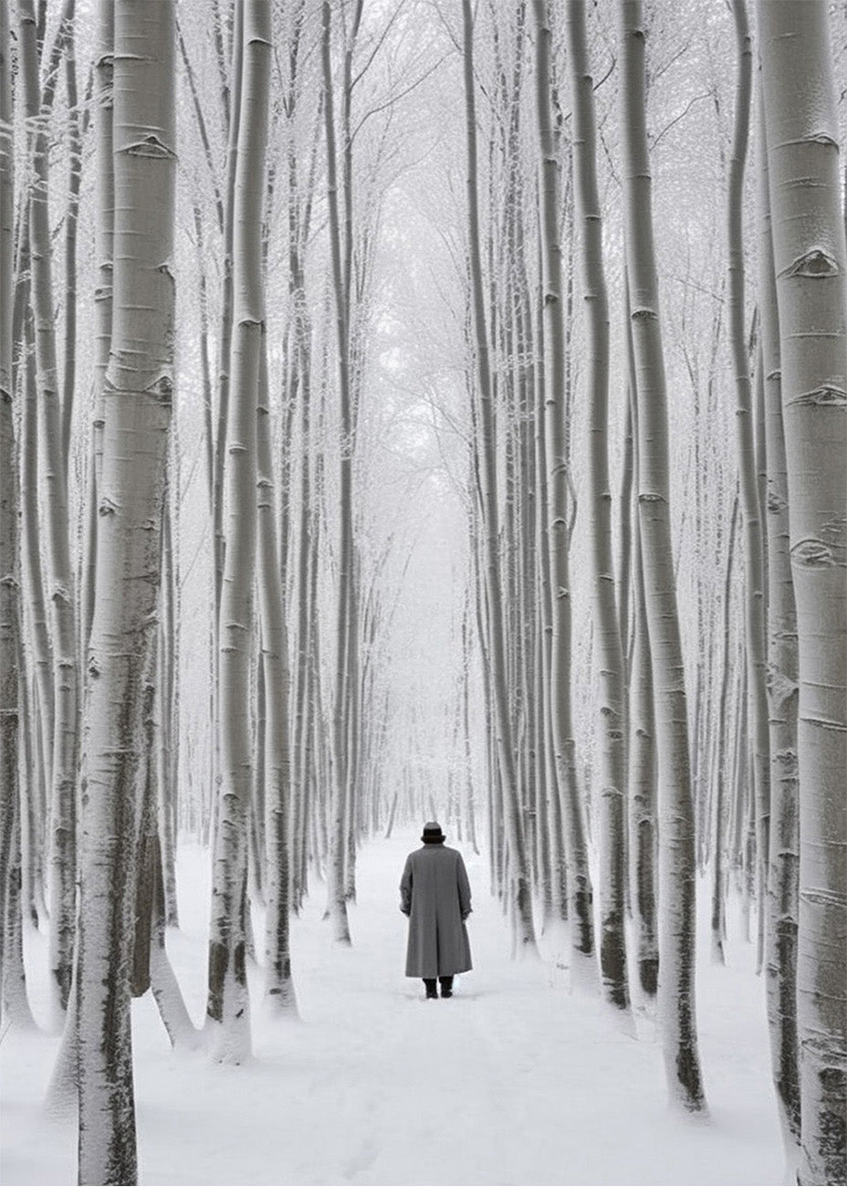 Cuadro ​Árboles y nieve