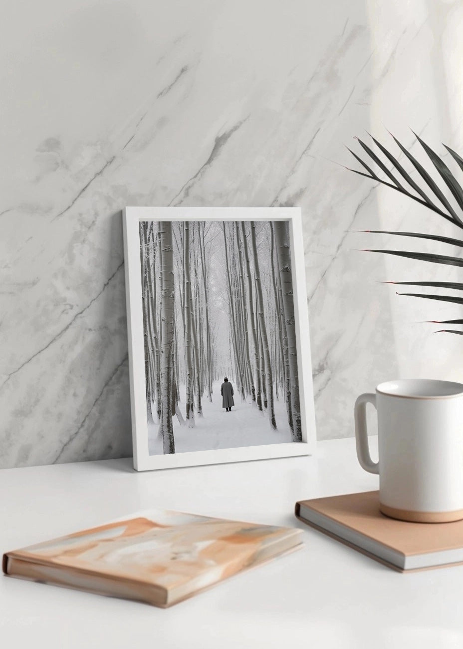 Cuadro ​Árboles y nieve