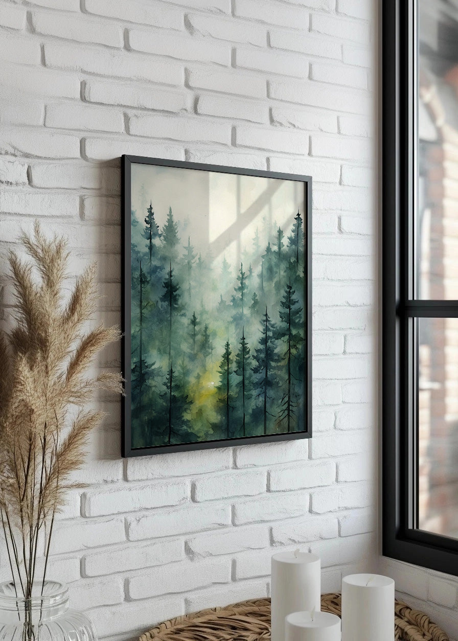 Cuadro ​Bosque verde