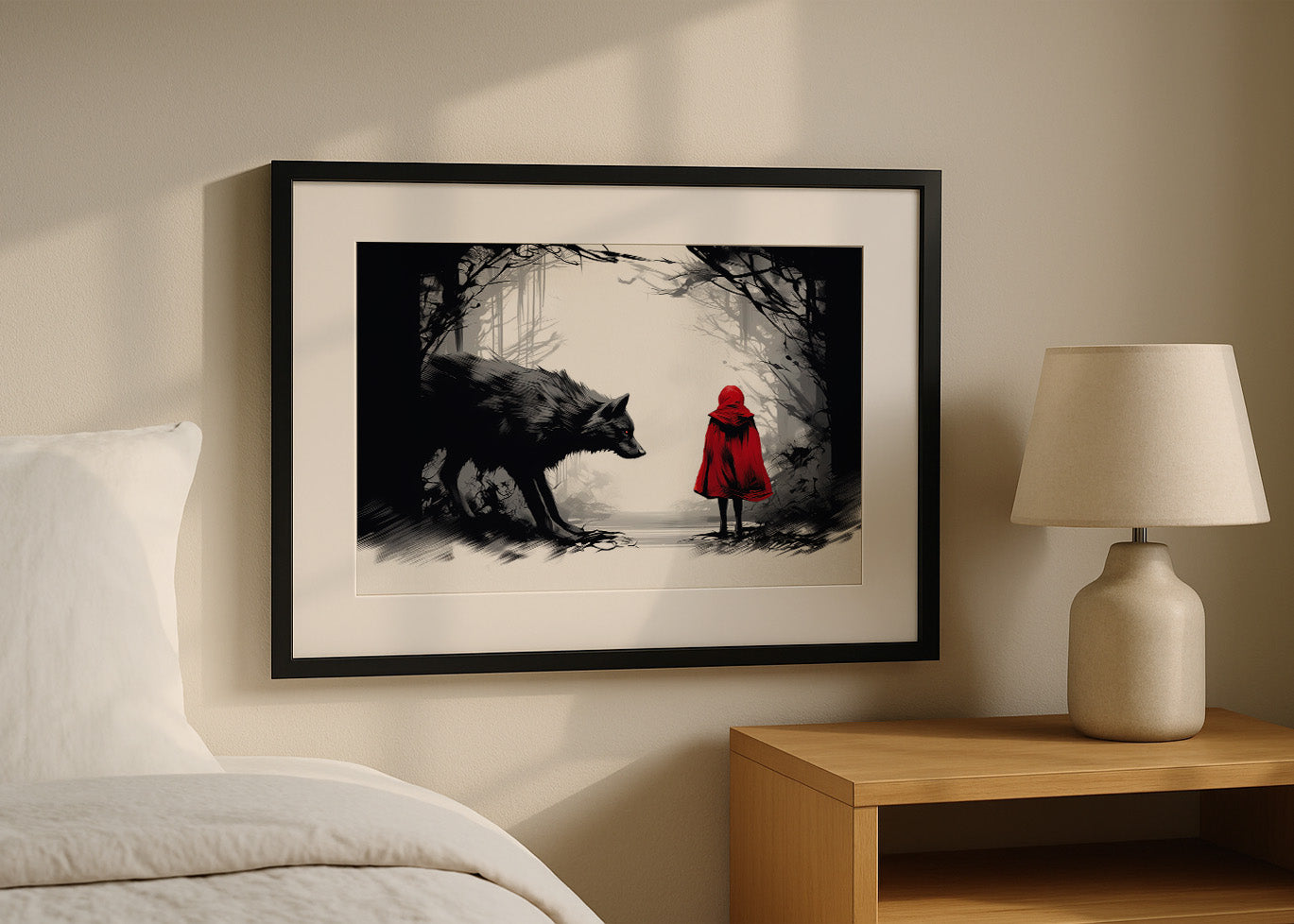 Cuadro ​Caperucita roja y lobo feroz