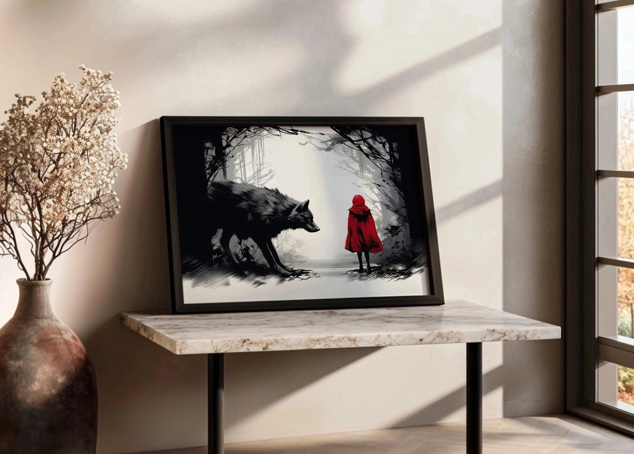 Cuadro ​Caperucita roja y lobo feroz