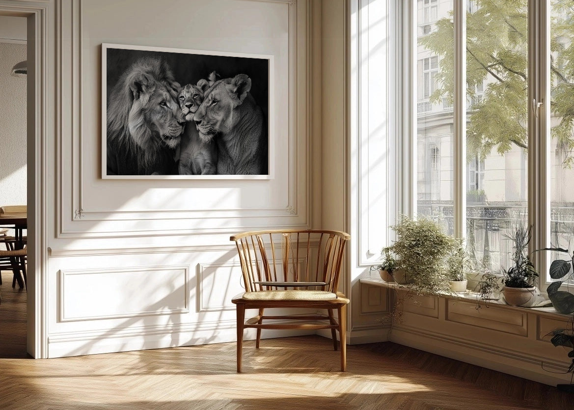 Cuadro ​Familia de leones