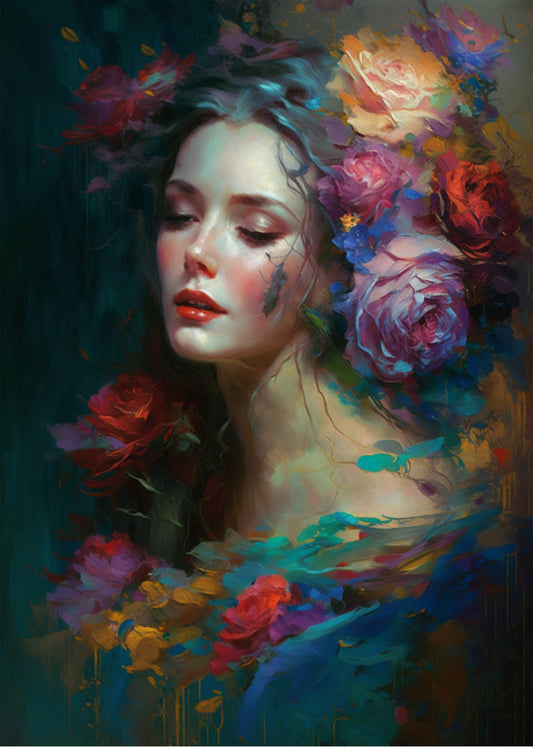 Cuadro ​Princesa entre rosas y espinas