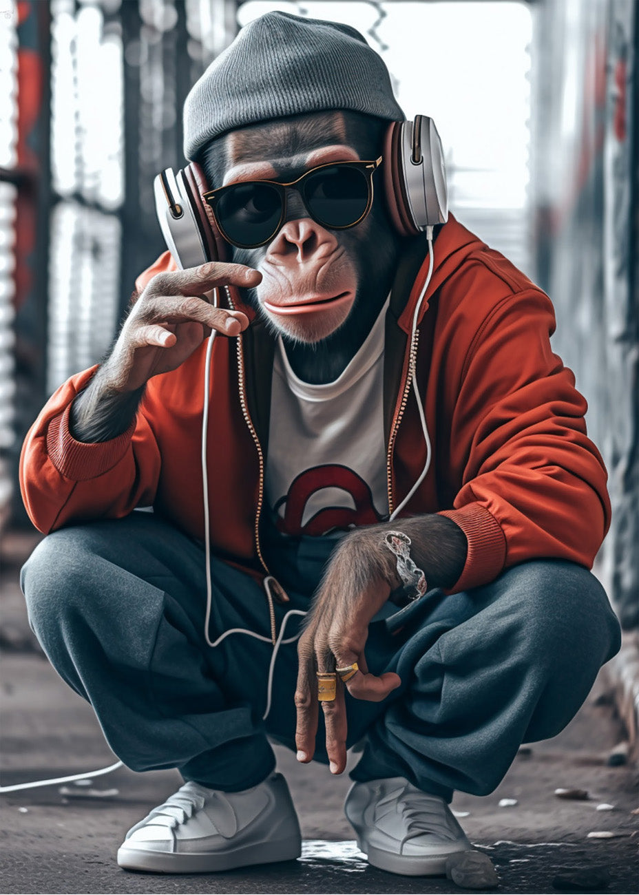 Cuadro Mono rapero Decora con estilo 👌