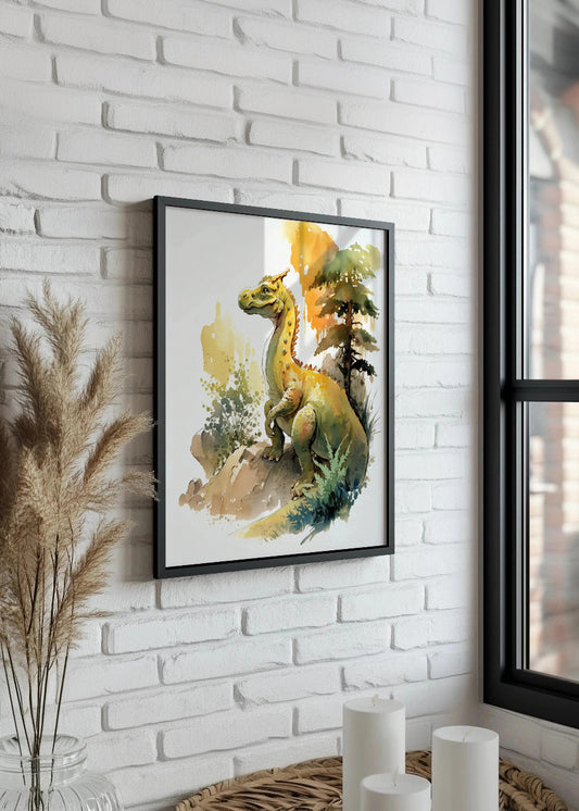 Cuadro ​Dinosaurio dibujado estilo infantil