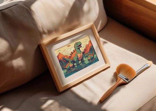 Cuadro ​Dinosaurios en familia