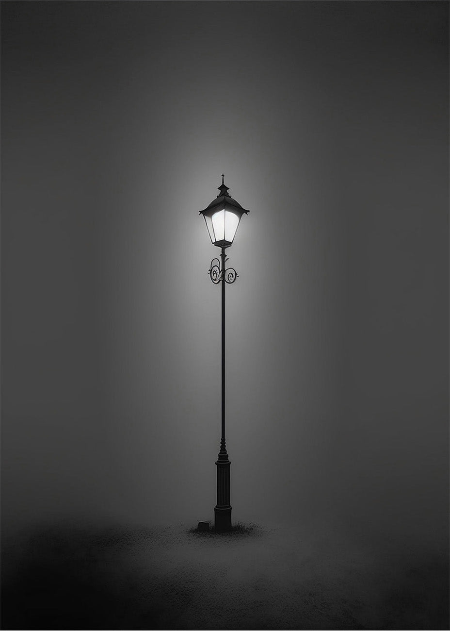 Cuadro ​Farola en blanco y negro