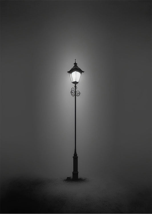 Cuadro ​Farola en blanco y negro
