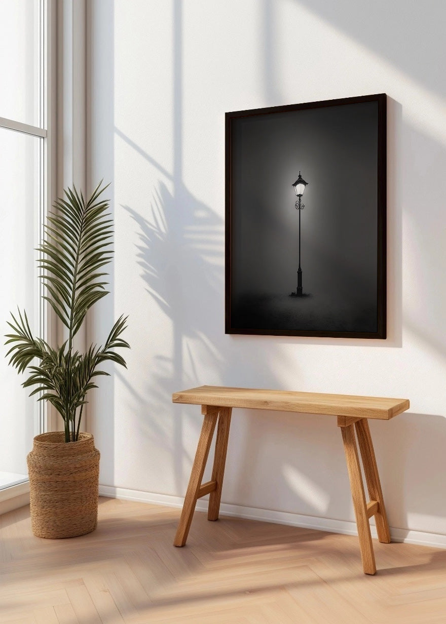 Cuadro ​Farola en blanco y negro