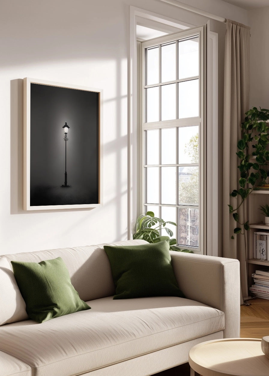 Cuadro ​Farola en blanco y negro