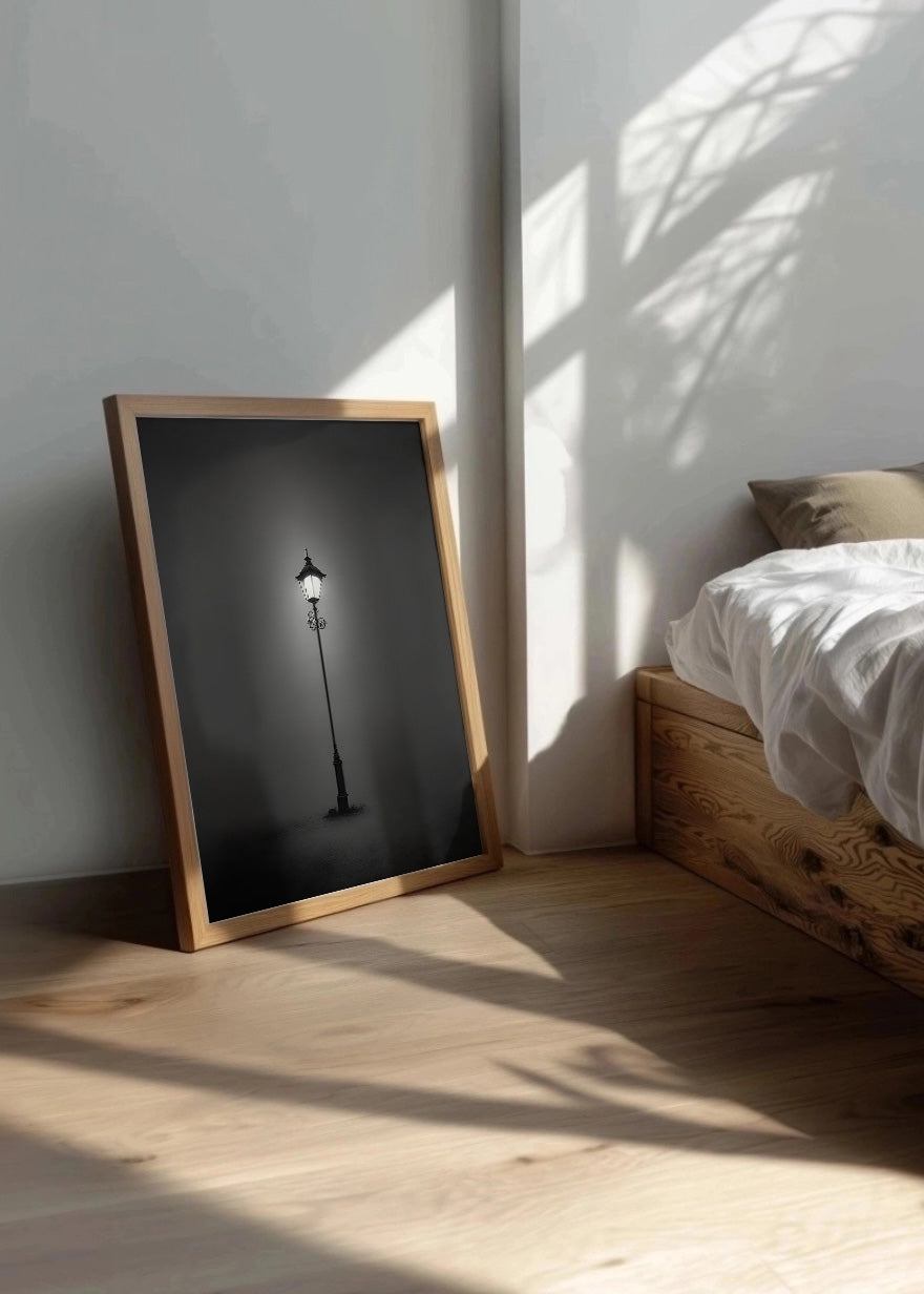 Cuadro ​Farola en blanco y negro