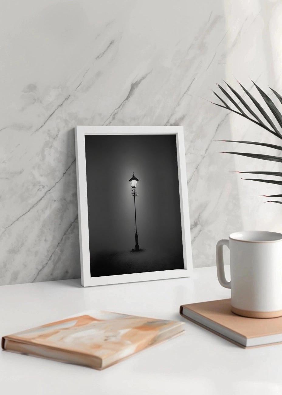 Cuadro ​Farola en blanco y negro