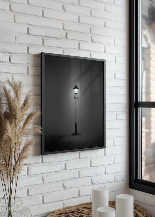 Cuadro ​Farola en blanco y negro