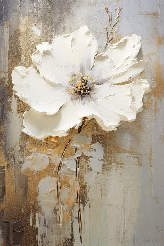 Cuadro de ​Flor blanca - Fine Artic