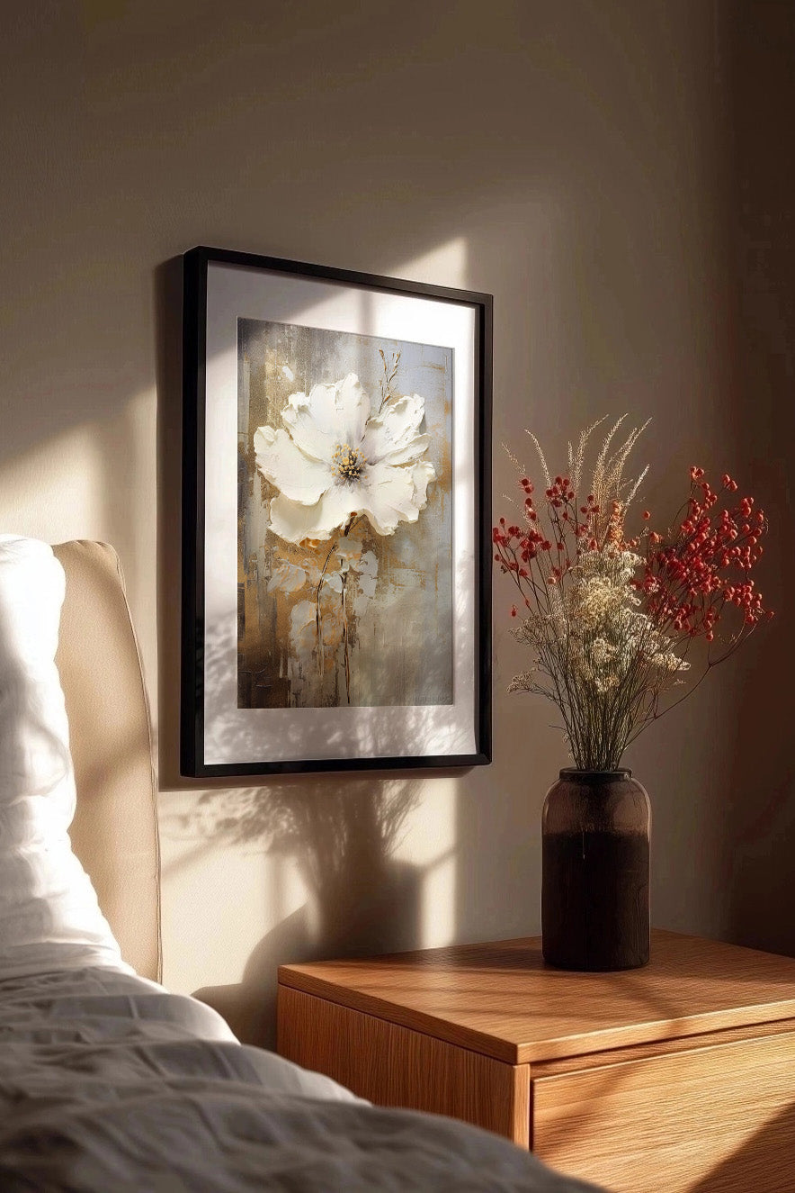 Cuadro de ​Flor blanca - Fine Artic