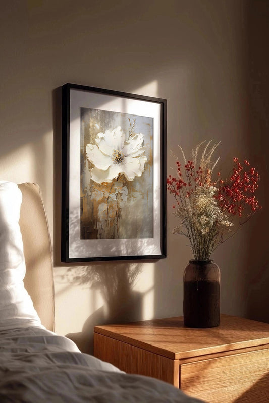 Cuadro de ​Flor blanca - Fine Artic