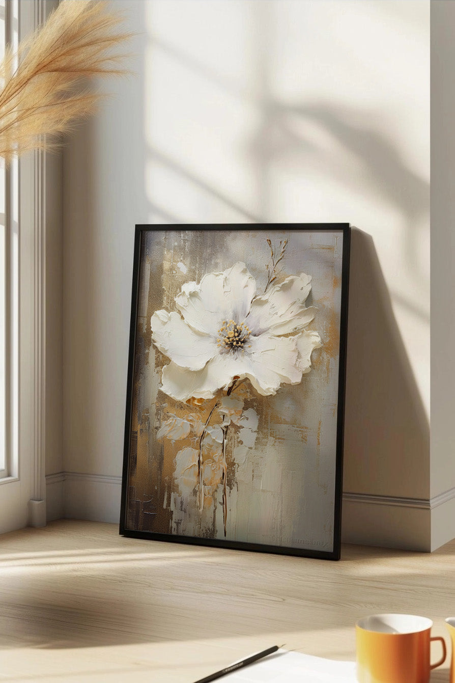 Cuadro de ​Flor blanca - Fine Artic