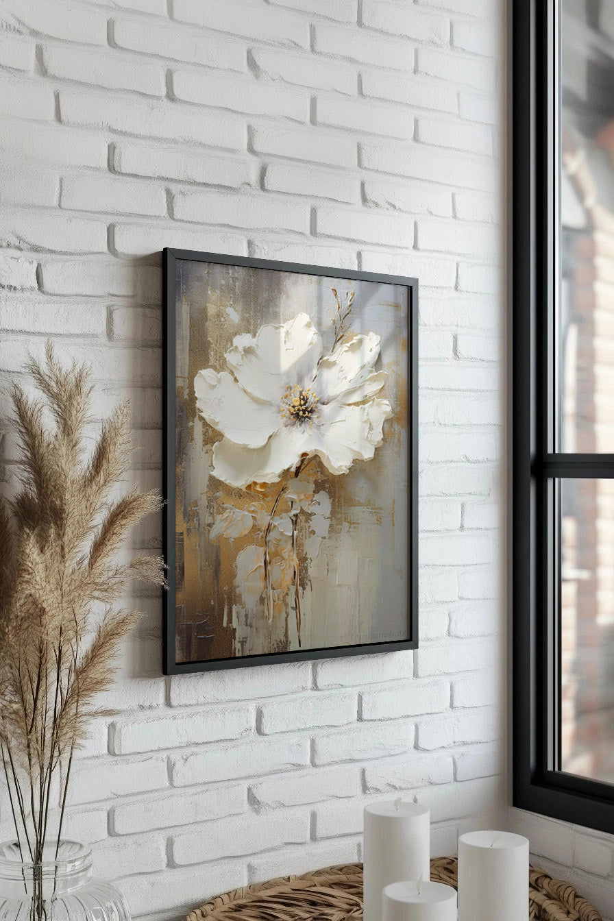 Cuadro de ​Flor blanca - Fine Artic