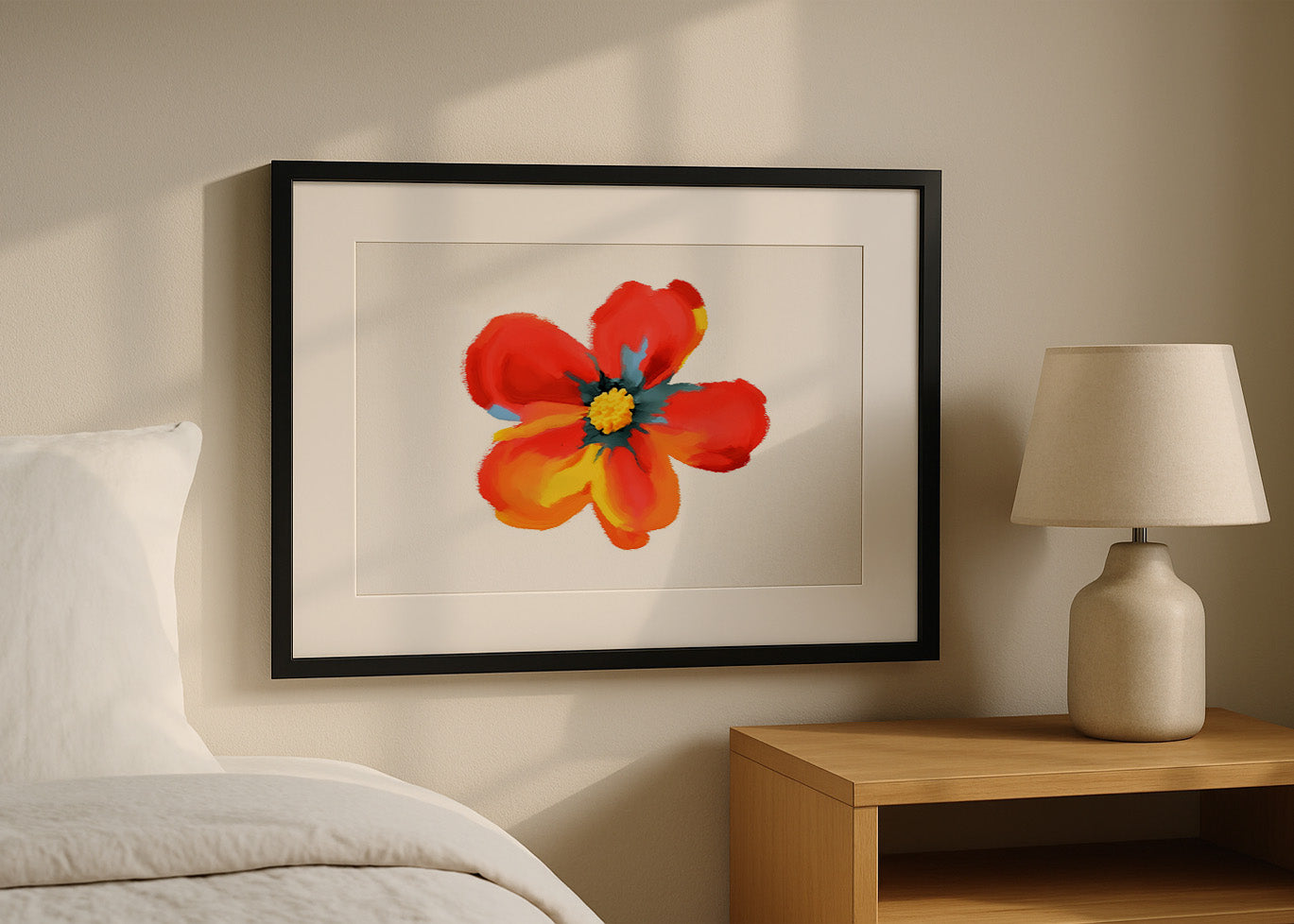 Cuadro ​Flor de pétalos rojos