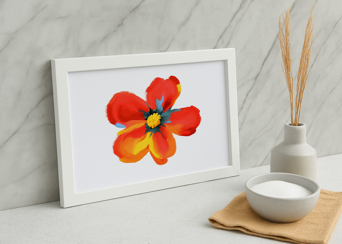 Cuadro ​Flor de pétalos rojos
