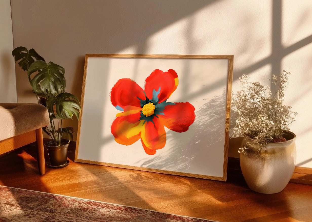 Cuadro ​Flor de pétalos rojos