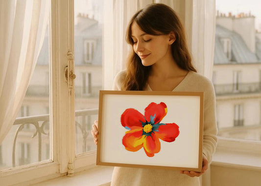 Cuadro ​Flor de pétalos rojos