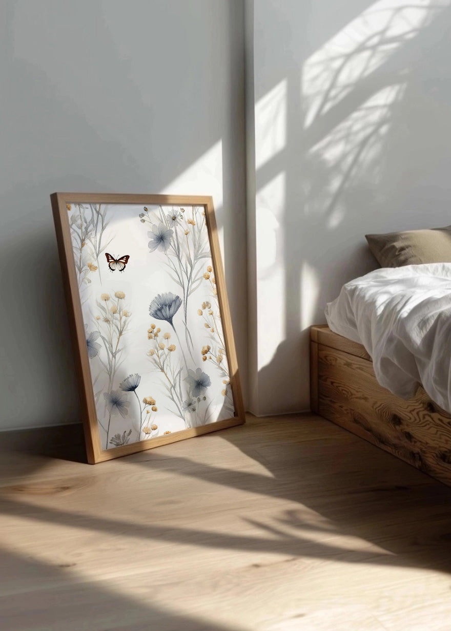 Cuadro ​Flores y mariposa (v.1)