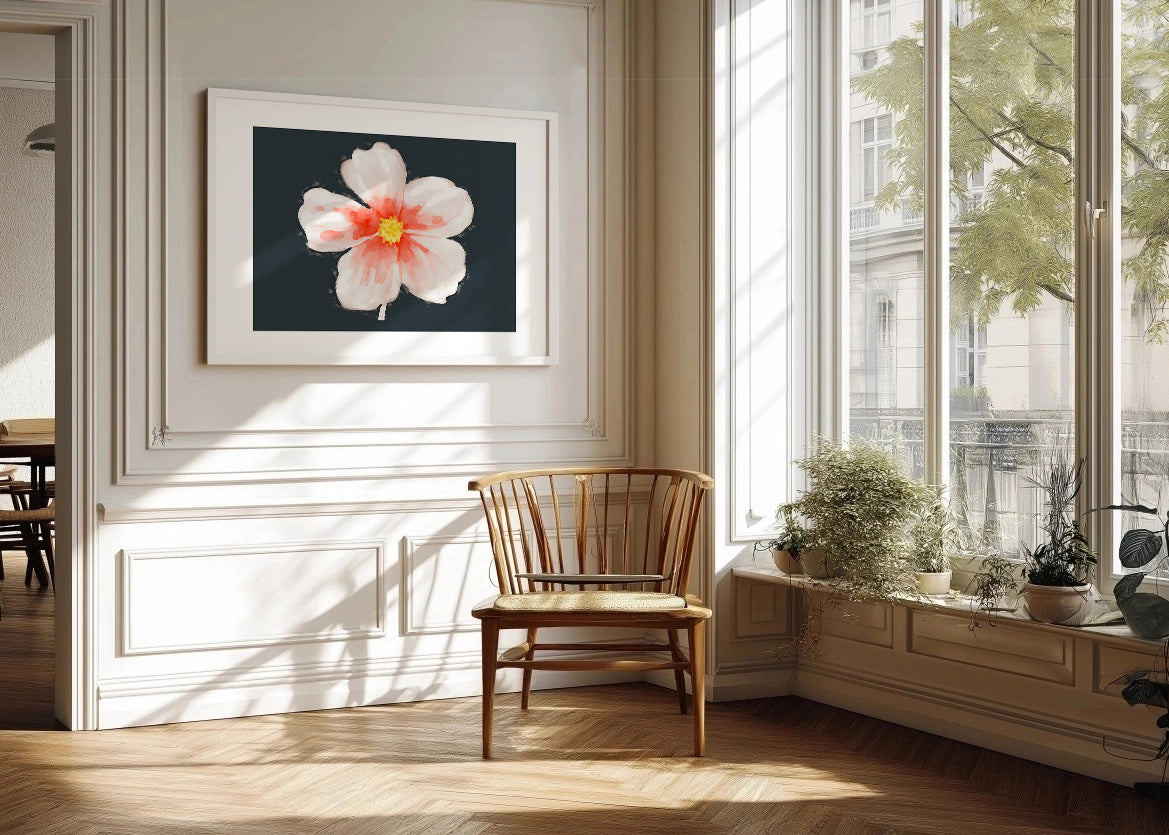 Cuadro ​Flor sobre negro