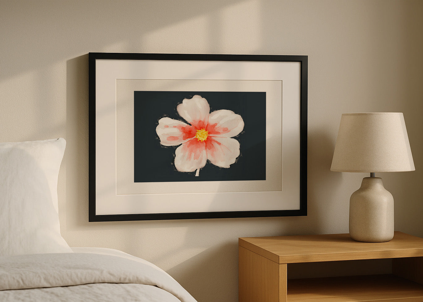 Cuadro ​Flor sobre negro