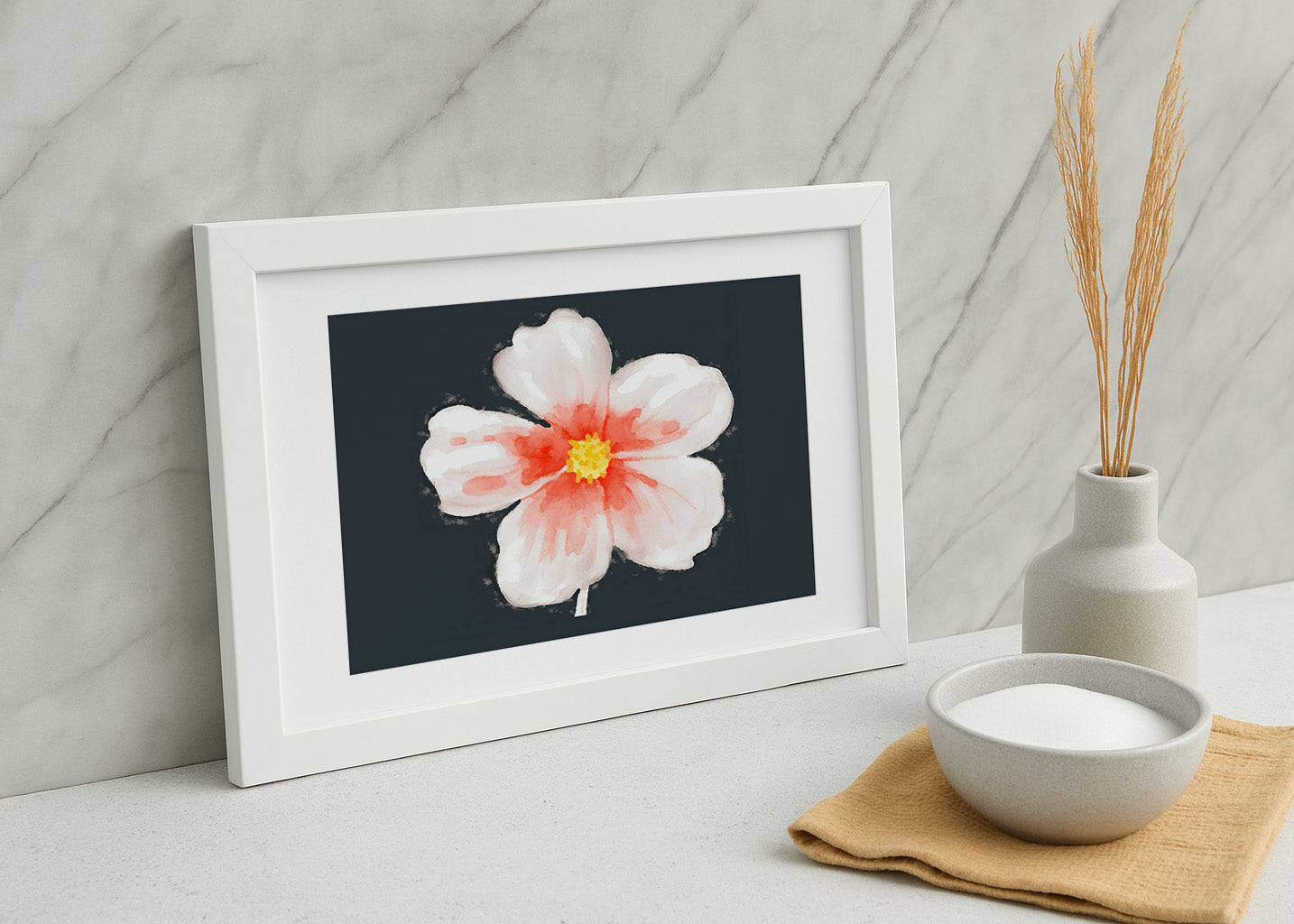 Cuadro ​Flor sobre negro