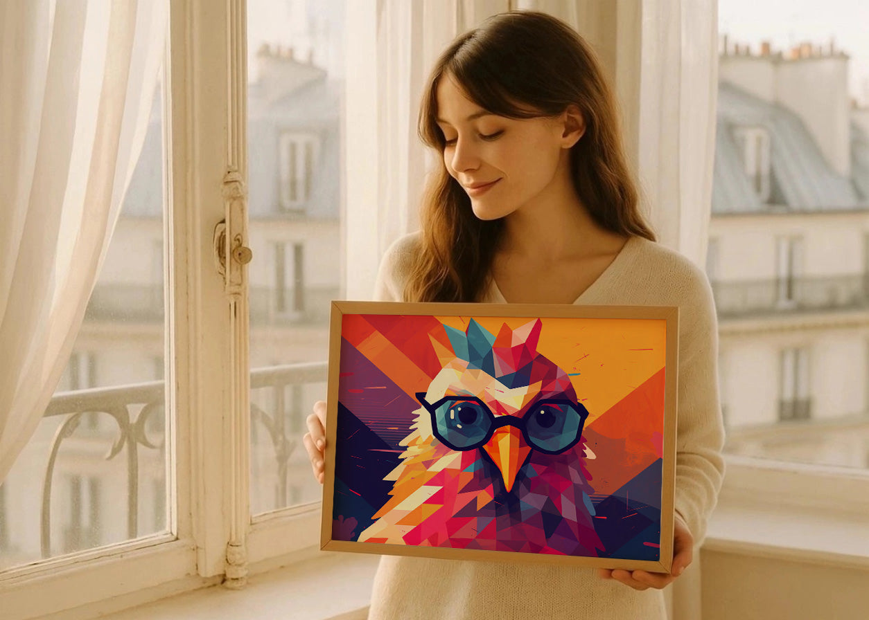 Cuadro ​Gallina estudiosa
