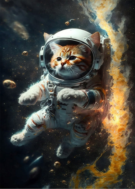 Cuadro ​Gatito astronauta