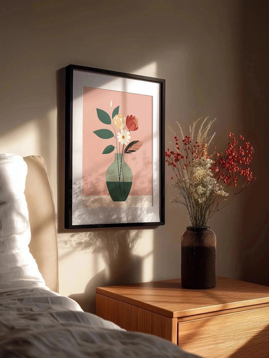 Cuadro de ​Jarrón con flores (minimalista) - Fine Artic