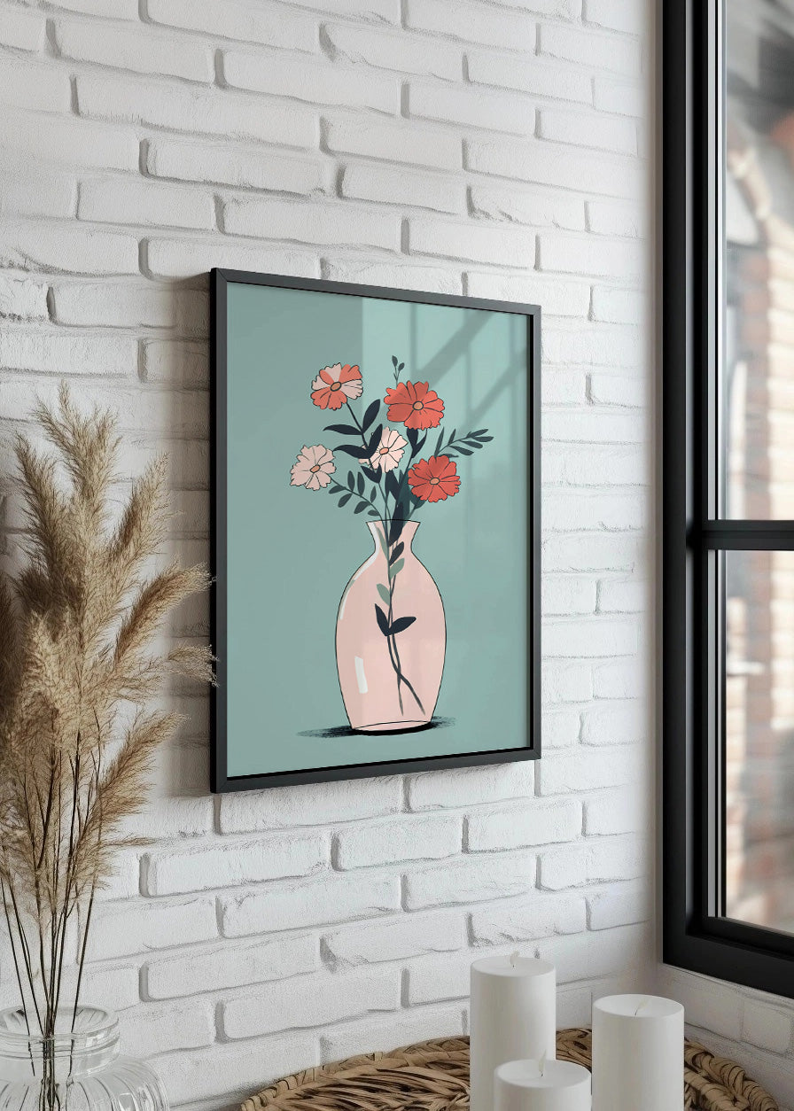 Cuadro ​Jarrón con rosas