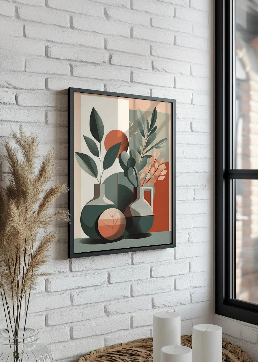 Cuadro ​Jarrones minimalistas