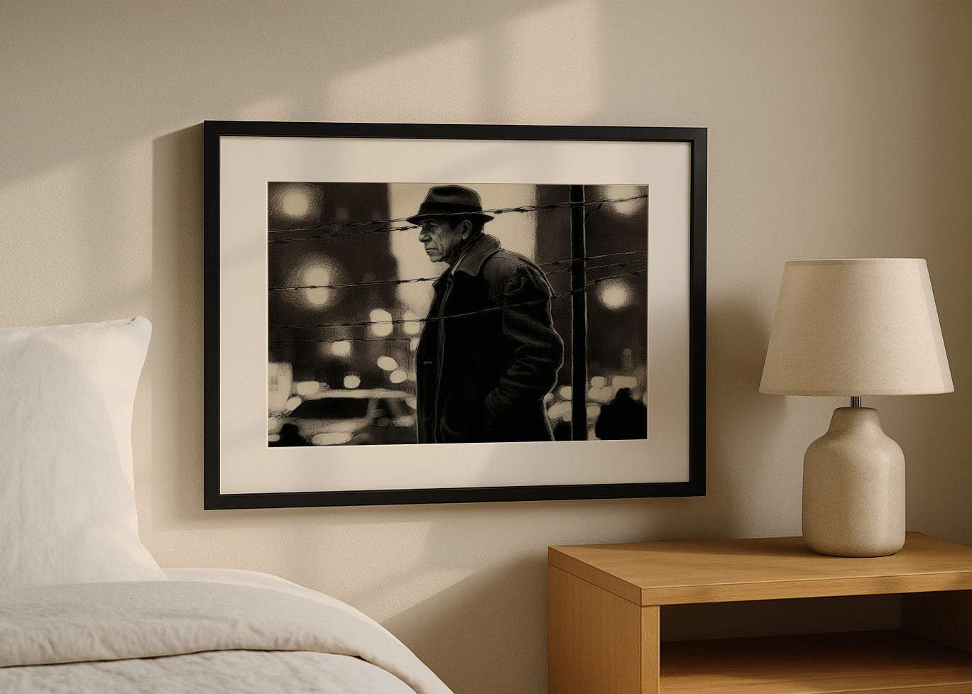 Cuadro ​Leonard Cohen trajeado